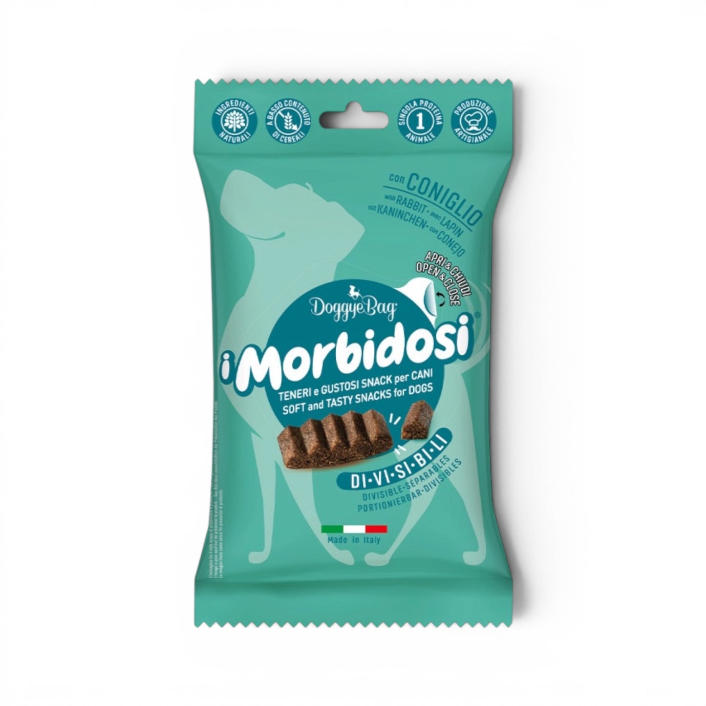 Snack morbido monoproteico al coniglio per cani - I Morbidosi DoggyeBag
