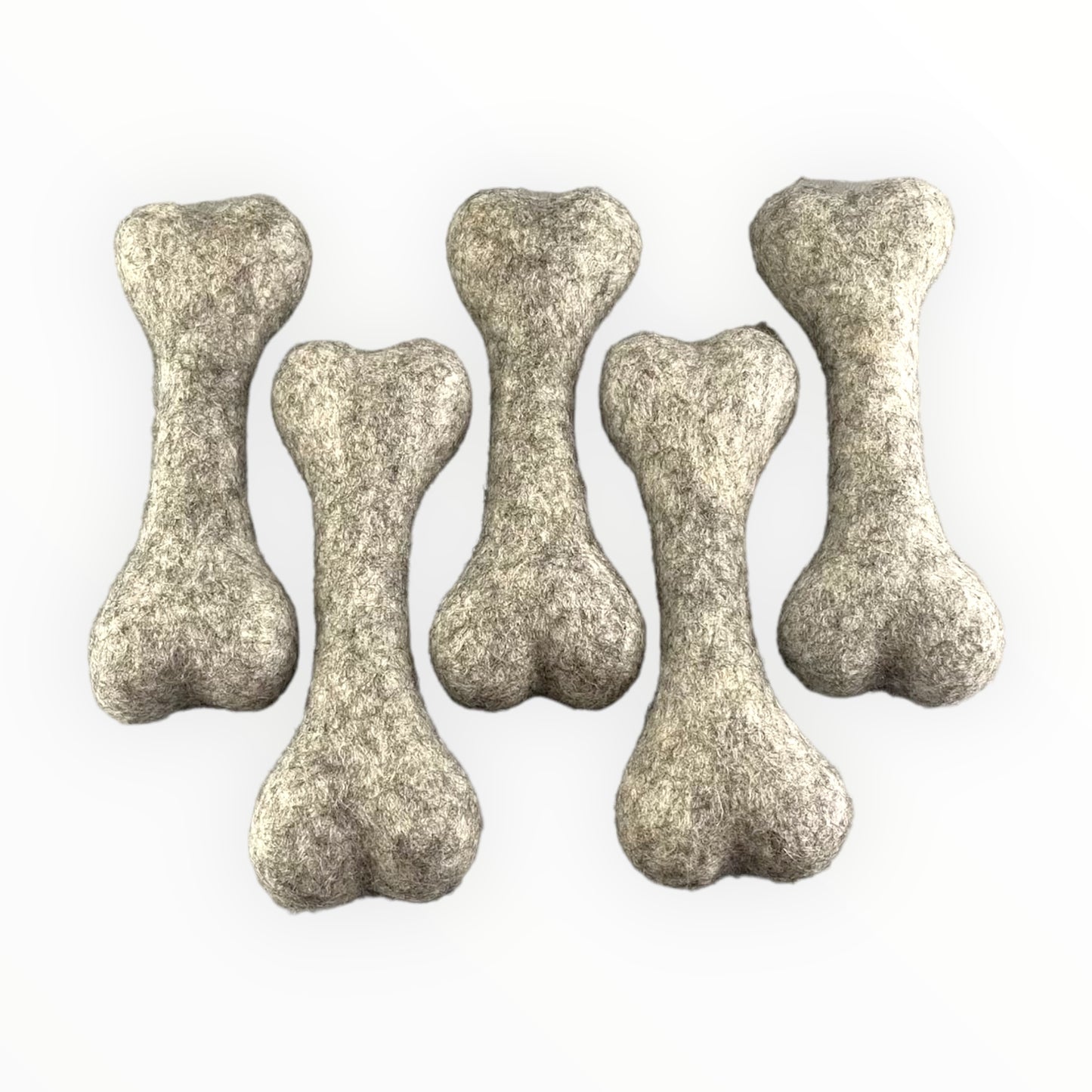 Osso in lana cotta naturale per cani grigio – gioco artigianale resistente e sostenibile | Pawsome Toy | DOG IS GOOD