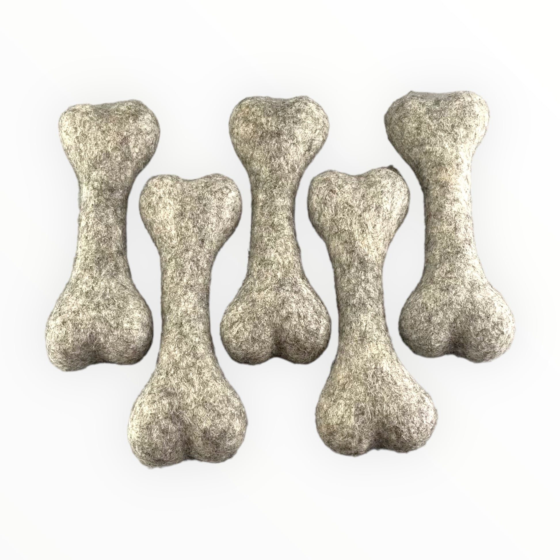 Osso in lana cotta naturale per cani grigio – gioco artigianale resistente e sostenibile | Pawsome Toy | DOG IS GOOD