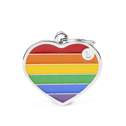 Medaglietta Rainbow Cuore multicolore con finitura artigianale - MyFamily