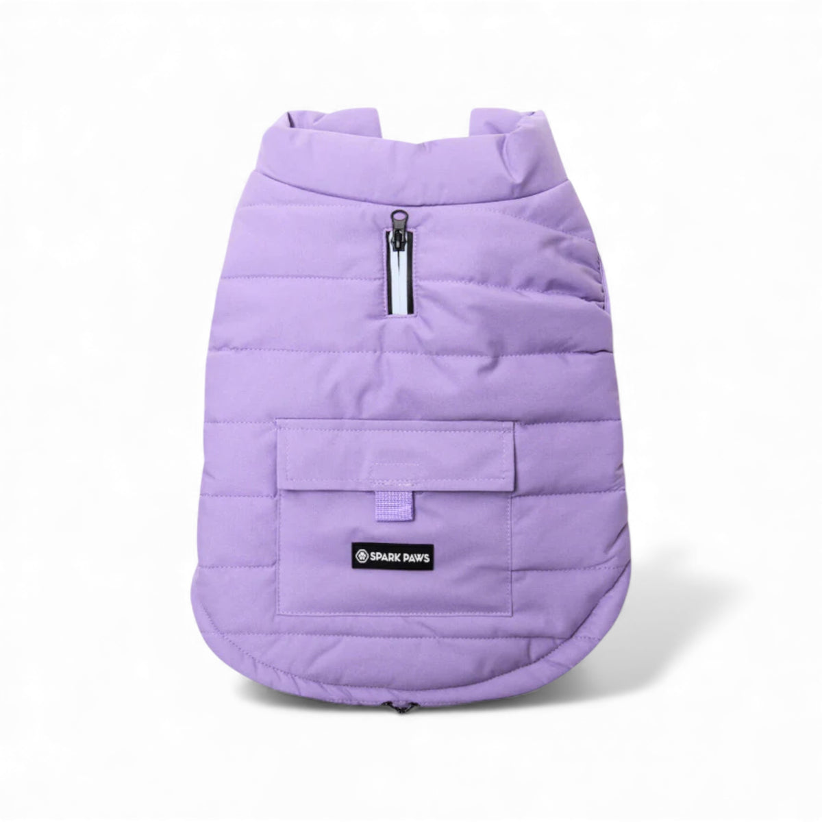 Giubbino impermeabile lilla con imbottitura isolante - WarmShield Spark Paws