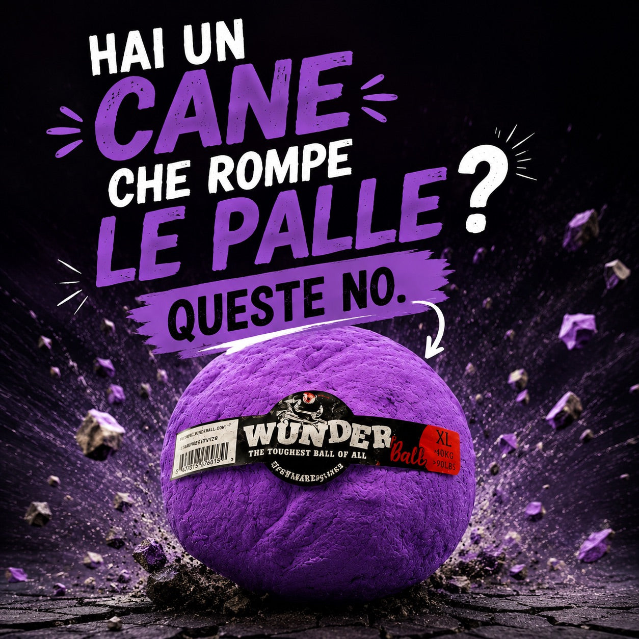 Wunderball pallina indistruttibile per cani, la palla che resiste ai morsi più forti - Wacky