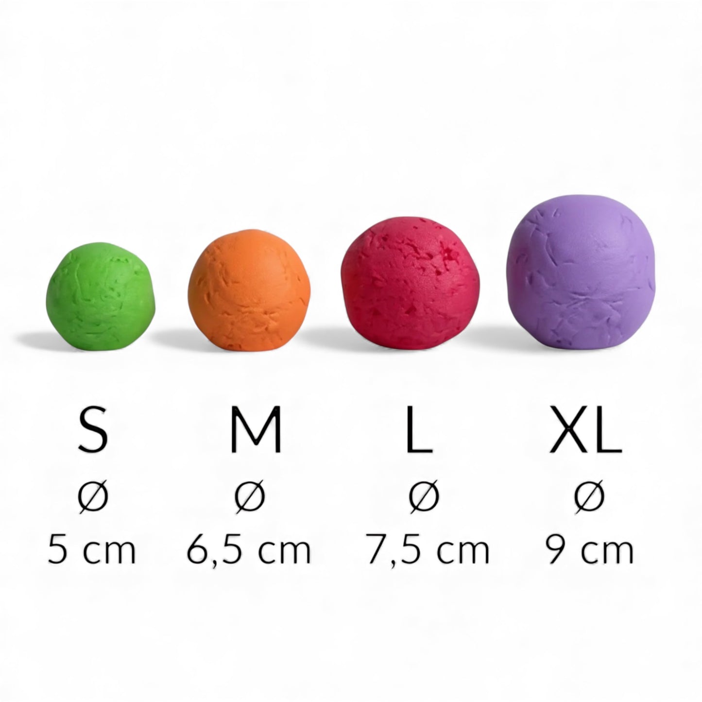 Taglie disponibili della pallina indistruttibile Wunderball per cani - Wacky