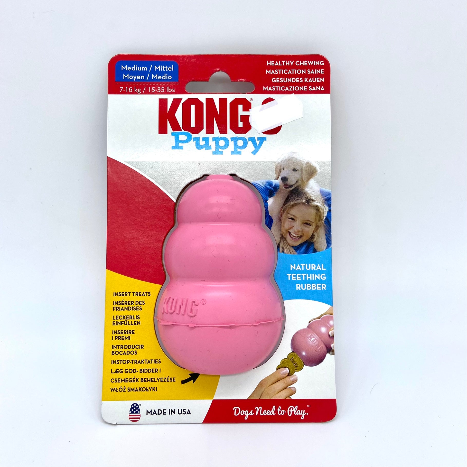 KONG - Puppy Small - Gioco Per Cani Cuccioli Rosa O Azzurro