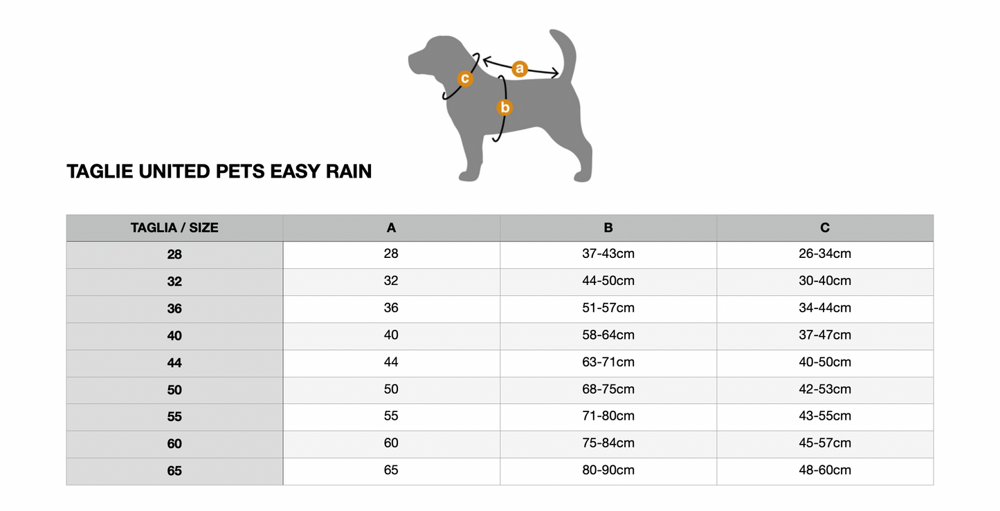 UNITED PETS - IMPERMEABILE PER CANI EASY RAINUnited Pets - Impermeabile Per Cani Easy Rain New Collection